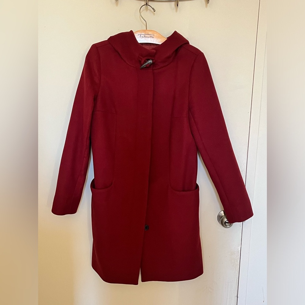 Babaton Hooded Deep Red Coat